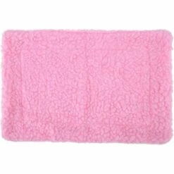 GDRHVFD Lit Pour Petit Animal, Tapis De Couchage En Polaire Chaude D'Hiver, Fournitures Pour Animaux De Compagnie En Peluche Rectangulaire, Adapté Aux Hérissons, Cochons D'Inde, Hamsters, Lapins(Rose)