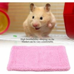 GDRHVFD Lit Pour Petit Animal, Tapis De Couchage En Polaire Chaude D'Hiver, Fournitures Pour Animaux De Compagnie En Peluche Rectangulaire, Adapté Aux Hérissons, Cochons D'Inde, Hamsters, Lapins(Rose) -Promos Litière et bac à litière Magasin 45883902 4