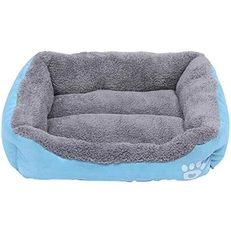 GDRHVFD En Peluche Chien Lit Tapis Chien Chenil Doux Chaud Lit Confortable Pour Petit Moyen Grand Chien Maison D'Hiver Fournitures Pour Animaux De Compagnie - Bleu S 43*32Cm 6 GDRHVFD En Peluche Chien Lit Tapis Chien Chenil Doux Chaud Lit Confortable Pour Petit Moyen Grand Chien Maison D'Hiver Fournitures Pour Animaux De Compagnie - Bleu S 43*32Cm – Image 4