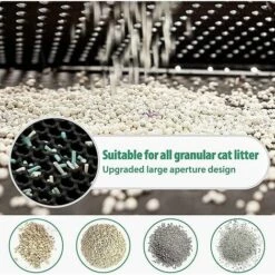 TANABATA Tapis Litière Chat, Tapis De Litière Nid D'abeille Double Couche Matériau, Tapis De Toilette Chat Imperméable Antidérapant, Facile à Nettoyer, Double Couche En Nid D'abeille, 60x45 Cm -Promos Litière et bac à litière Magasin 46354568 5