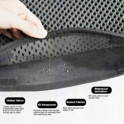 TANABATA Tapis De Litière Pour Chat Propre Et Hygiénique Tapis Imperméable à L'eau Pour Chats En EVA XS-XL (XL:55 * 75CM. Gris) -Promos Litière et bac à litière Magasin 46354603 4