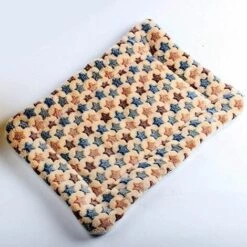 Couverture En Peluche étoile Pour Animaux De Compagnie Coussin De Lit En Velours Corail Tapis De Couchage Pour Chiot D'été En Velours De Corail Pour Animaux De Compagnie Niche Chaude Oreiller Beige, S: 50x35cm,HANBING -Promos Litière et bac à litière Magasin 47163303 4