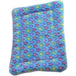 Couverture En Peluche étoile Pour Animaux De Compagnie Coussin De Lit En Velours Corail Pour Chiot Tapis De Couchage En Velours Corail Pour Animaux De Compagnie Tapis De Couchage En été Pour Chien Oreiller Chaud Bleu, S: 50x35cm,HANBING