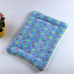 Couverture En Peluche étoile Pour Animaux De Compagnie Coussin De Lit En Velours Corail Pour Chiot Tapis De Couchage En Velours Corail Pour Animaux De Compagnie Tapis De Couchage En été Pour Chien Oreiller Chaud Bleu, S: 50x35cm,HANBING -Promos Litière et bac à litière Magasin 47163308 4