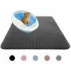 Tapis De Litière Pour Chat,Betterlife Nid D'abeille Double Couche Matériau EVA Imperméable Chat Mangeoire Tapis Protection De Sol Et Le Piégeage De La Litière Black 40x50cm，1 Pcs -Promos Litière et bac à litière Magasin 47292648 1
