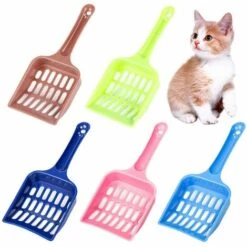 READCLY Pelle à Litière Pour Chat M, Cuillère à Litière Pour Chat, Cuillère à Litière En Plastique 5pcs, Récipient à Litière Pour Chat, Cuillère à Litière Pour Chaton, Outil De Nettoyage Pour Animaux De Compagnie Avec Poignée Pratique -Promos Litière et bac à litière Magasin 47943946 3