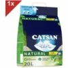 CATSAN NATURAL Agglomérante Litière Végétale Pour Chat 20L