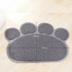 Tapis Litiere Chat 30 * 40cm Tapis De Toilette Chat Imperméable Antidérapant, Tapis De Litière Pour Chat Facile à Nettoyer Pets Tapis De Litière Antidérapant Pour Chien/Chat (Gris) -Fontainebleau -Promos Litière et bac à litière Magasin 48831906 2