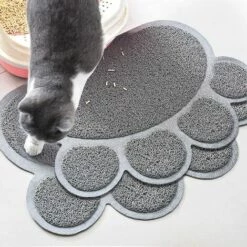 Tapis Litiere Chat 30 * 40cm Tapis De Toilette Chat Imperméable Antidérapant, Tapis De Litière Pour Chat Facile à Nettoyer Pets Tapis De Litière Antidérapant Pour Chien/Chat (Gris) -Fontainebleau -Promos Litière et bac à litière Magasin 48831906 3