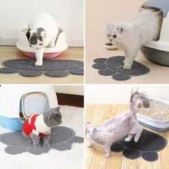 Tapis Litiere Chat 30 * 40cm Tapis De Toilette Chat Imperméable Antidérapant, Tapis De Litière Pour Chat Facile à Nettoyer Pets Tapis De Litière Antidérapant Pour Chien/Chat (Gris) -Fontainebleau -Promos Litière et bac à litière Magasin 48831906 4