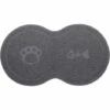 VERSAILLESFR Tapis D’Alimentation Pour Chat En Silicone, Imperméable Et Antidérapant Tapis Gamelle Chien Et Chat Napperon Bol D'eau - Gris, 45 X 26 Cm, Versailles