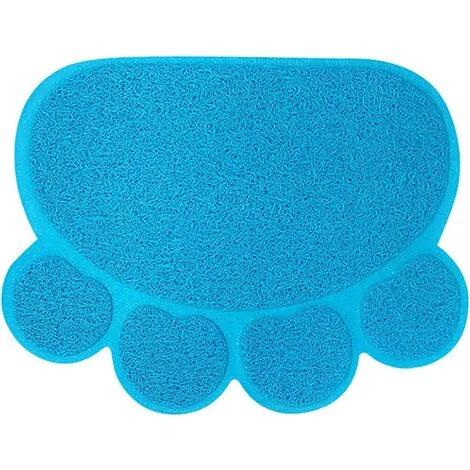 Tapis Pour Bac à Litière,Tapis De Litière Pour Chat Plat Bol D'alimentation Pour Nourriture Tapis De Nettoyage (Bleu),Irisfr 4 Tapis Pour Bac à Litière,Tapis De Litière Pour Chat Plat Bol D'alimentation Pour Nourriture Tapis De Nettoyage (Bleu),Irisfr – Image 2