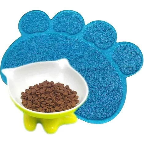 Tapis Pour Bac à Litière,Tapis De Litière Pour Chat Plat Bol D'alimentation Pour Nourriture Tapis De Nettoyage (Bleu),Irisfr 5 Tapis Pour Bac à Litière,Tapis De Litière Pour Chat Plat Bol D'alimentation Pour Nourriture Tapis De Nettoyage (Bleu),Irisfr – Image 3
