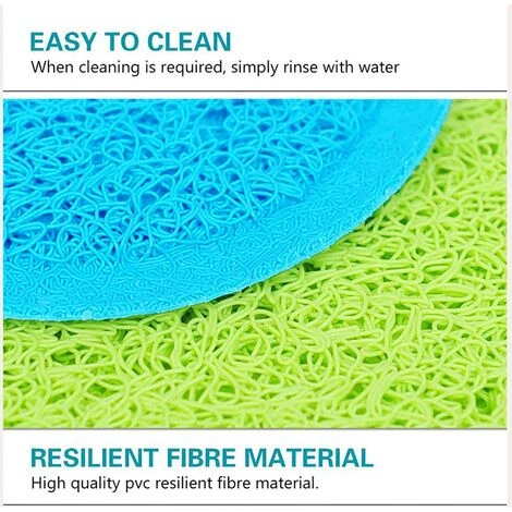 Tapis Pour Bac à Litière,Tapis De Litière Pour Chat Plat Bol D'alimentation Pour Nourriture Tapis De Nettoyage (Bleu),Irisfr 6 Tapis Pour Bac à Litière,Tapis De Litière Pour Chat Plat Bol D'alimentation Pour Nourriture Tapis De Nettoyage (Bleu),Irisfr – Image 4