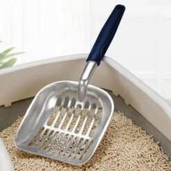 DKSFJKL Métal Pelle à Litière Pour Chat, Pelles à Litière En Alliage D'aluminium Avec Poignée En Caoutchouc Pour Animaux Domestiques Pelle à Tamiser Durable Pour Animaux De Compagnie -Promos Litière et bac à litière Magasin 50995054 5