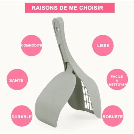 VERSAILLESFR Pelle à Litière Avec Couvercle Pelle à Litière Pour Chat Pelle Litiere Chat Pelle à Ordures Antiadhésive Pour Filtration Rapide 25,5 * 9,9 Cm, Versailles 4 VERSAILLESFR Pelle à Litière Avec Couvercle Pelle à Litière Pour Chat Pelle Litiere Chat Pelle à Ordures Antiadhésive Pour Filtration Rapide 25,5 * 9,9 Cm, Versailles – Image 2