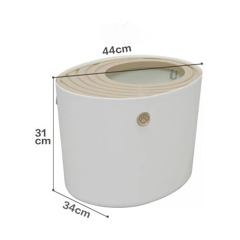 ZHUOXUAN Bac à Litière Pour Chat Avec Couvercle Rainuré, Sans Odeur Ni Déversement De Litière, Grande Entrée L34 X L31 Cm, Pelle Incluse, Pour Chat 4 ZHUOXUAN Bac à Litière Pour Chat Avec Couvercle Rainuré, Sans Odeur Ni Déversement De Litière, Grande Entrée L34 X L31 Cm, Pelle Incluse, Pour Chat – Image 2