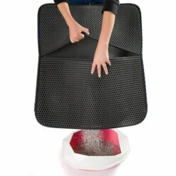 ZHUOXUAN Tapis De Litière Pour Chat 1 Morceaux De Tapis De Litière Pour Chat, Litière Pour Chat De Haute Qualité Collectée Dans La Boîte Et Les Pattes, Contrôle De La Dispersion De La Litière Pour Chat, Doux Pour Les Pattes Sensibles Du Chaton, Facile à Nettoyer. -Promos Litière et bac à litière Magasin 51455107 3