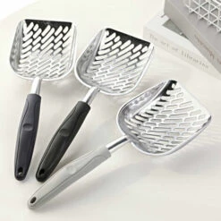 ZHUOXUAN Cuillère à Litière Pour Chat, Cuillère à Litière Antiadhésive, Acier Inoxydable, Grande，1pcs