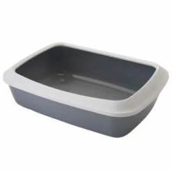 Bac Litière IRIZ42, Anthracite, 42 X 31 X 12.5 Cm, Pour Chat - Animallparadise - Gris