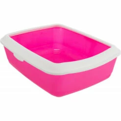 Bac à Litière Classic, Couleur Rose/blanc Pour Chats. - Animallparadise - Rose