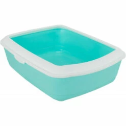 Bac à Litière Classic, Couleur Menthe/blanc Pour Chats. - Animallparadise - Vert