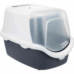 Maison De Toilette Vico Open Top. Couleur Grise Et Blanche. Pour Chat. - Animallparadise - Gris