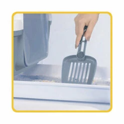 Maison De Toilette Clever & Smart, Taille 58 X 45 X 48 Cm H, Bleu Acier, Pour Chat - Animallparadise - Bleu -Promos Litière et bac à litière Magasin 51740105 4