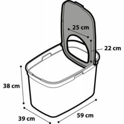 Bac à Litière Entrée Dessus Leyla, Pour Chat Couleur Aléatoire. - Animallparadise - Gris -Promos Litière et bac à litière Magasin 51740302 3