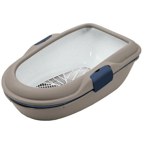 Bac à Litière Furba Taupe, 59 X 39 X 22 Cm Avec Tamis De Nettoyage, Pour Chat - Animallparadise - Taupe 3 Bac à Litière Furba Taupe, 59 X 39 X 22 Cm Avec Tamis De Nettoyage, Pour Chat - Animallparadise - Taupe