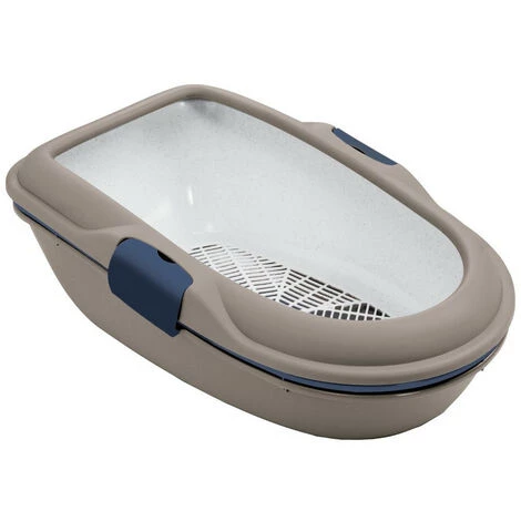 Bac à Litière Furba Taupe, 59 X 39 X 22 Cm Avec Tamis De Nettoyage, Pour Chat - Animallparadise - Taupe 4 Bac à Litière Furba Taupe, 59 X 39 X 22 Cm Avec Tamis De Nettoyage, Pour Chat - Animallparadise - Taupe – Image 2