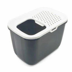 Maison De Toilette HOP In Entrée Par Dessus 58 X 39 X 40 Cm Grise Pour Chat - Savic - Gris