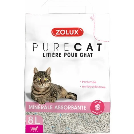 Litière Pure Cat Minérale Absorbante Parfumée 8 Litres Pour Chats - Zolux 3 Litière Pure Cat Minérale Absorbante Parfumée 8 Litres Pour Chats - Zolux