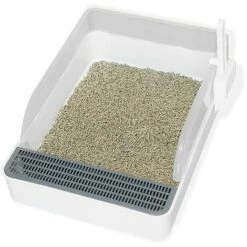SUPERSELLER Bac Et Maison De Toilette Pour Chat Bac à Litière Pour Chat Semi-fermé Bac à Litière Amovible Anti-éclaboussures Non Collant Pour Chat Toilette Pour Chat Avec Pelle à Litière - L