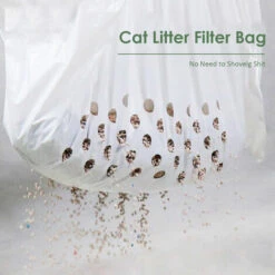 SUPERSELLER Bac Et Maison De Toilette Pour Chat Sac Filtrant Pour Litière Pour Chat Doublures De Litière à Cordon De Serrage Doublures De Bac à Litière Pour Chat - Types 1 Et S -Promos Litière et bac à litière Magasin 52471853 4