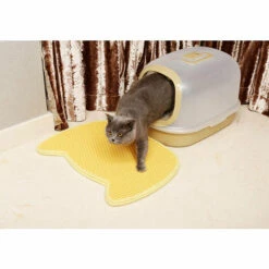 Tapis De Litière Pour Chat Sous-Couche De Litière En Nid D'abeille Tapis De Litière Design Double Couche Imperméable En Forme De Nid D'abeille Macaron -Promos Litière et bac à litière Magasin 52571083 5
