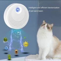 Smart Déodorant Litière Pour Chat Absorbeur D'odeur Automatique Alimentée Par USB Désodorisant Pour Litière Macaron -Promos Litière et bac à litière Magasin 52572184 4