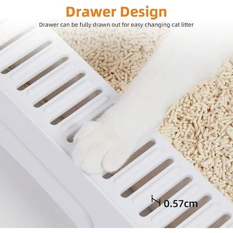 BINGO PAW Bac Litière Chat - Maison De Toilette Chat Fermée - 43x40.5x37.5cm 5 BINGO PAW Bac Litière Chat - Maison De Toilette Chat Fermée - 43x40.5x37.5cm – Image 3