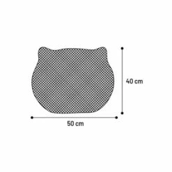 Tapis De Bac à Litière Tête De Chat, Noir, 50 X 40 Cm, Pour Chat - Animallparadise - Noir -Promos Litière et bac à litière Magasin 53347420 3