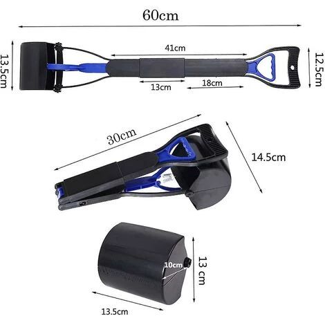 Nettoyeur De Toilettes Pour Animaux De Compagnie Grand Pliable-bleu( ),HANBING 4 Nettoyeur De Toilettes Pour Animaux De Compagnie Grand Pliable-bleu( ),HANBING – Image 2