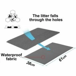 HKLFFJA Tapis Litière Chat , Imperméable Non Toxique EVA,Double Couche En Nid D'abeille Design -Promos Litière et bac à litière Magasin 53555502 3