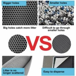 HKLFFJA Tapis Litière Chat , Imperméable Non Toxique EVA,Double Couche En Nid D'abeille Design -Promos Litière et bac à litière Magasin 53555502 5