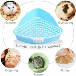 BARES Toilettes Pour Petits Animaux Avec Crochet, Triangle Anti-pulvérisation, Petit Bac D'angle, Pour Hamster, Chinchilla, Cochon D'Inde, Lapin, Furet, Cage à Litière -Promos Litière et bac à litière Magasin 53560769 3