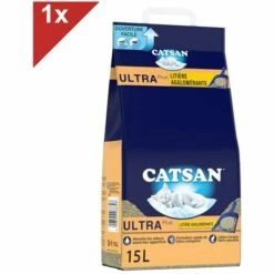 CATSAN Ultra Litière Minérale Agglomérante Pour Chat 1 Sac De 15L