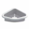 Bac à Litière Corner, 54 X 40 X 40 Cm, Hauteur 14 Cm, Gris Pierre, Pour Chat. - Animallparadise - Gris -Promos Litière et bac à litière Magasin 53625689 1