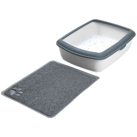 Tapis Pour Bac à Litière, Taille 37 X 45 Cm Pour Chat. - Animallparadise - Gris 4 Tapis Pour Bac à Litière, Taille 37 X 45 Cm Pour Chat. - Animallparadise - Gris – Image 2