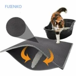 Tapis Litière Pour Chat 45x60cm Coleur De Noir FUIENKO