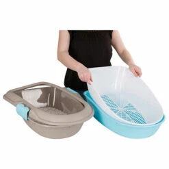 RECORD Grigio Bordo Blu - Toilette Pour Chat En Plastique FURBA Avec Intérieur Amovible -Promos Litière et bac à litière Magasin 54414466 3