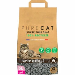 Litière Granulés Compressés En Papier 100 % Recyclé, 5 Litres, Pour Chat - Animallparadise -Promos Litière et bac à litière Magasin 54691692 3