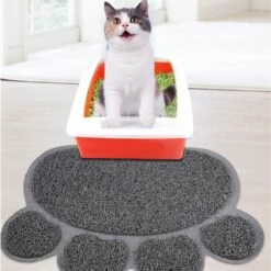 SUPERMARKET Pattou Tapis De Litière Pour Chat,Superma,gris，30*40cm -Promos Litière et bac à litière Magasin 54902713 5